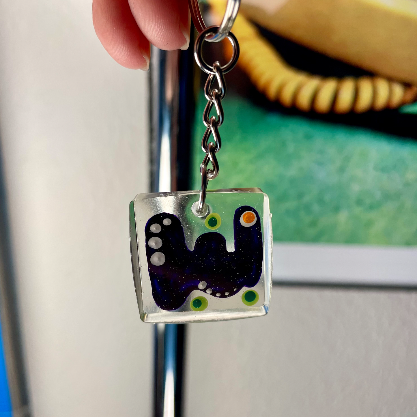 Abstract Wavy Keychain 2