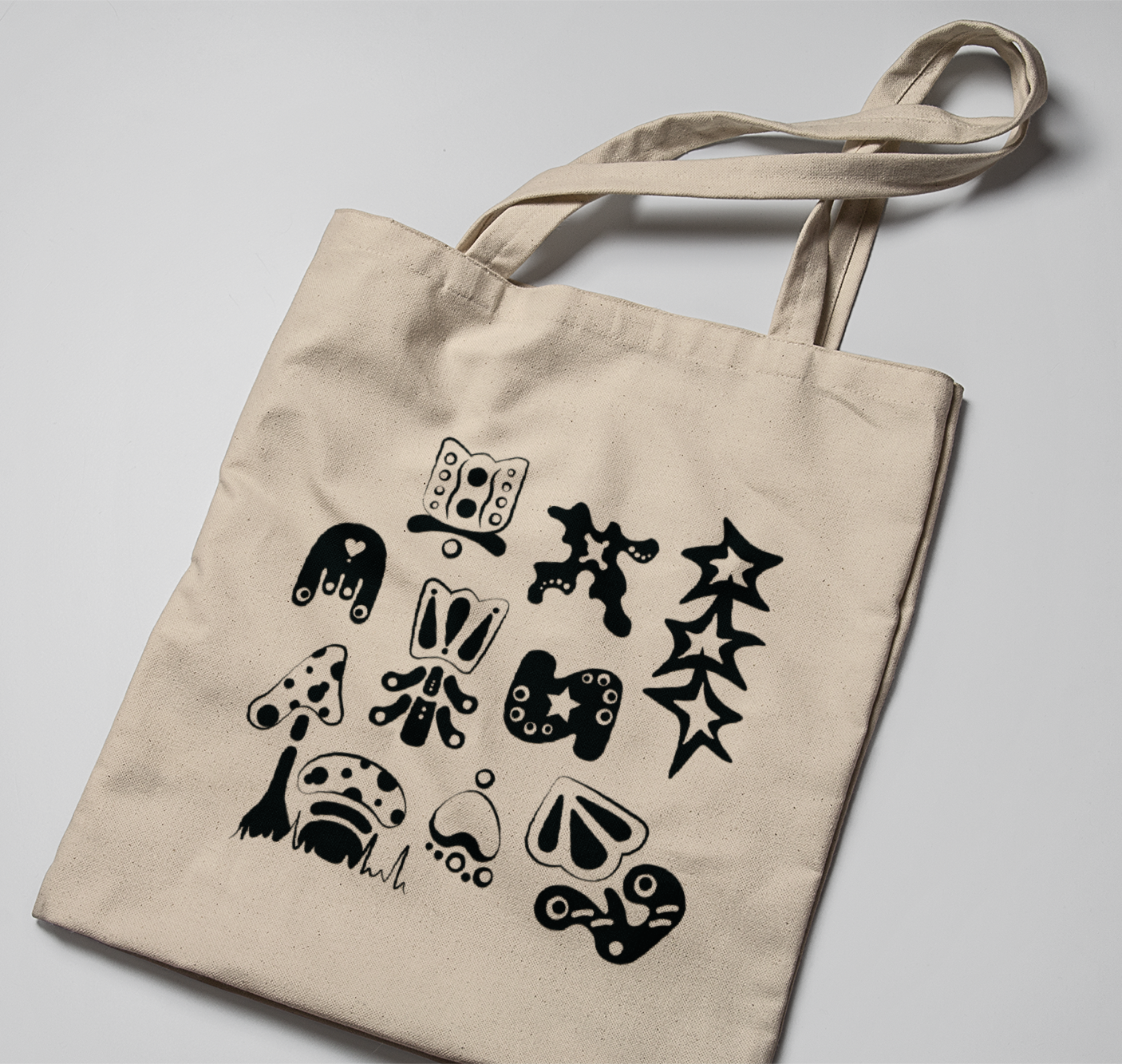 Tattoo flash grocery tote bag