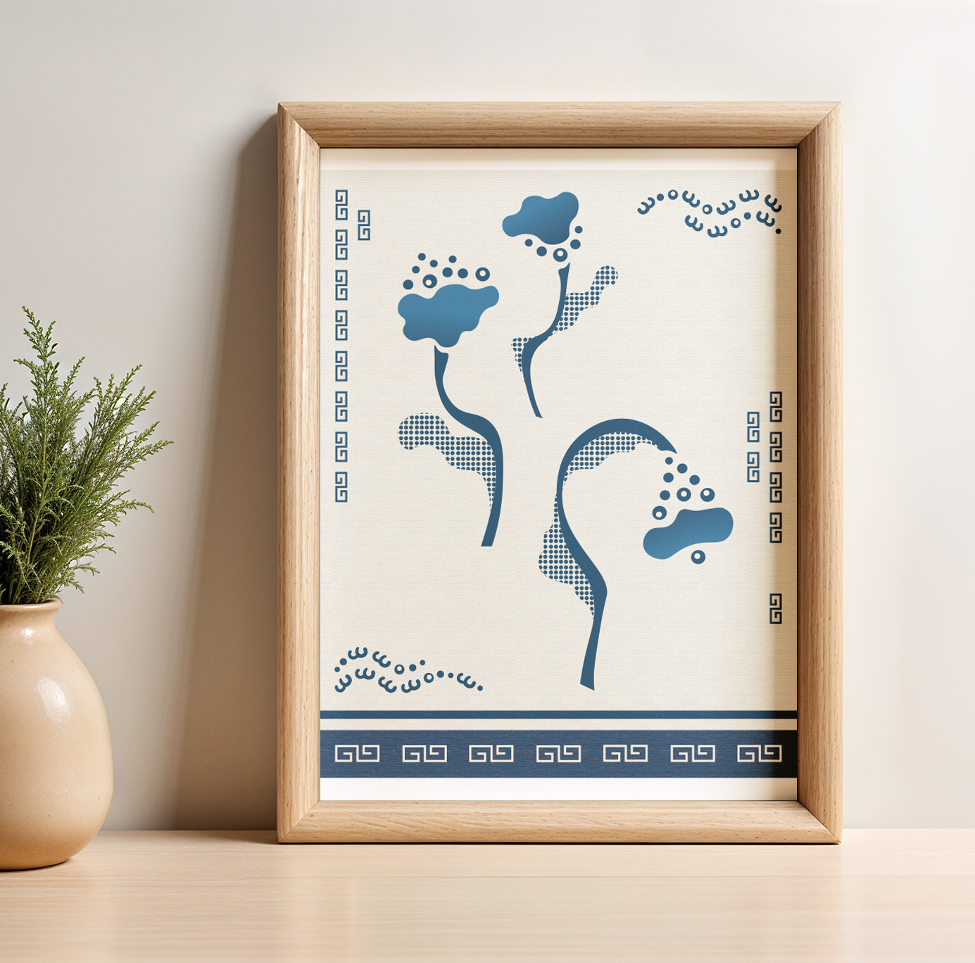 Ceramic flower poster