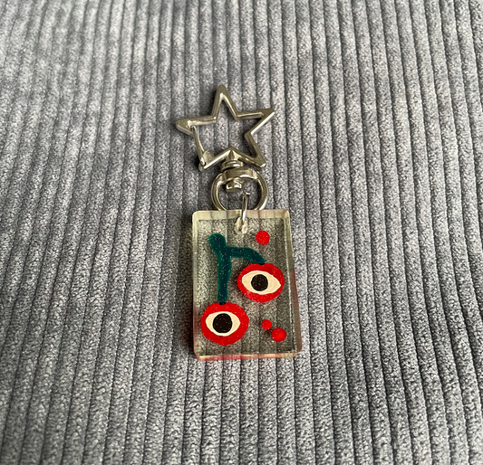 Cherry Eye Keychain - Rectangle