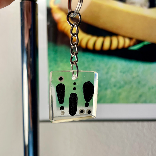 B&W Exclamation Point Keychain