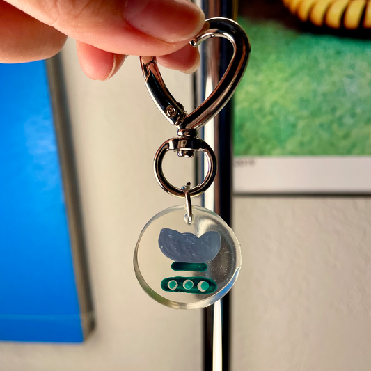 Blue Flower Keychain