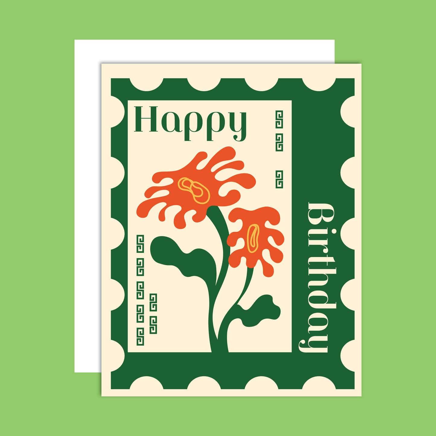 Flower stamp card