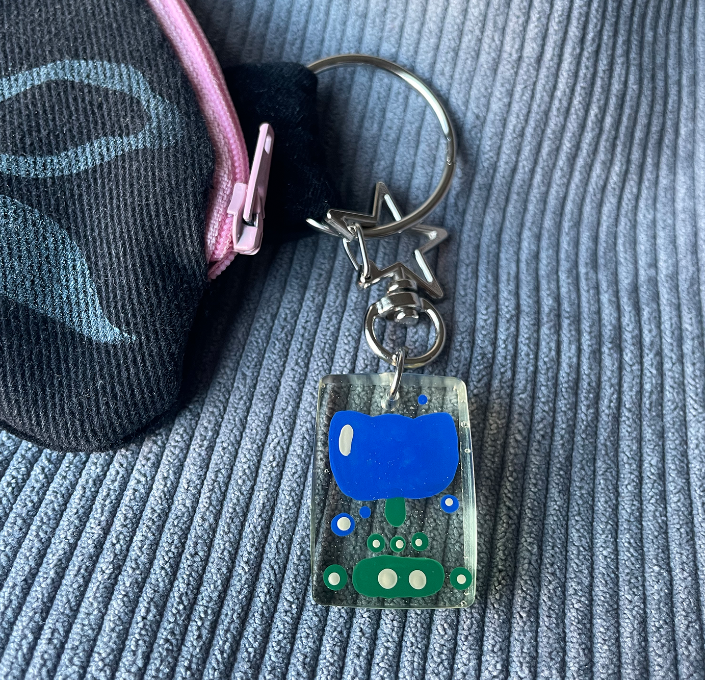 Blue Tulip Keychain