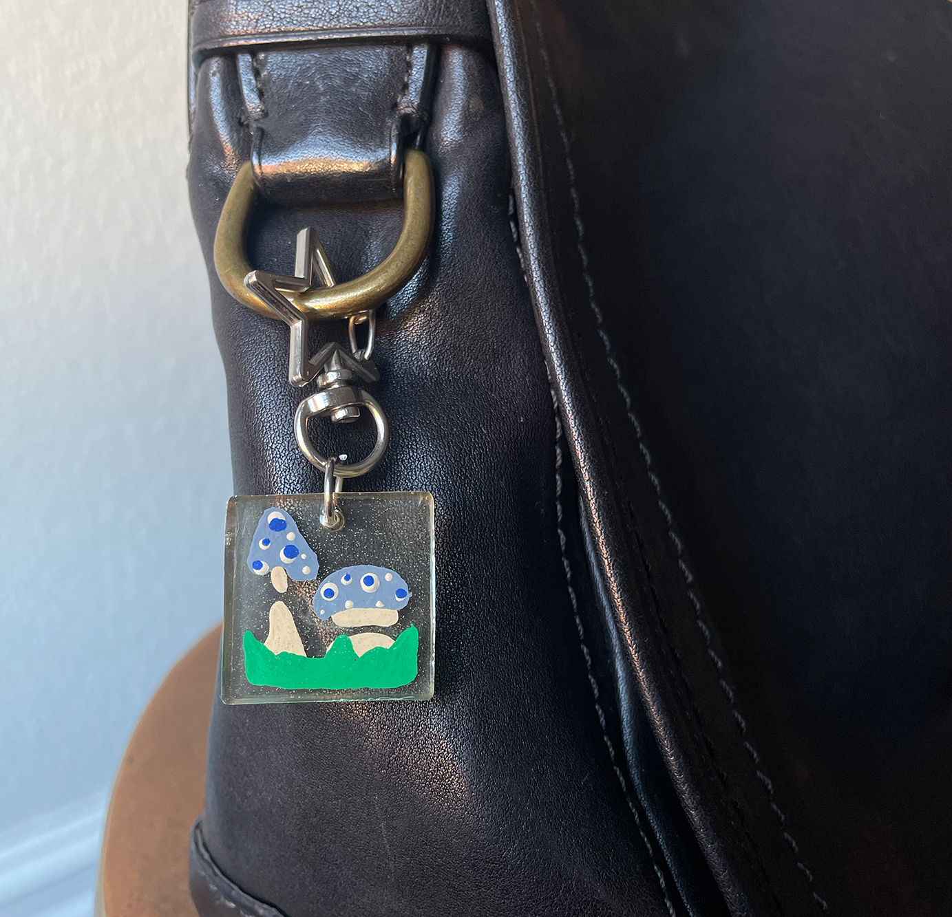 Double Mushroom Keychain