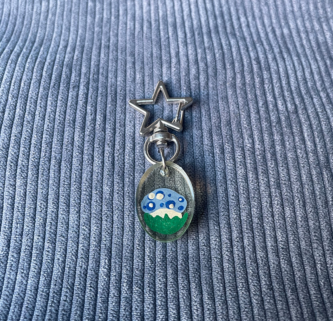 Single Mushroom Keychain