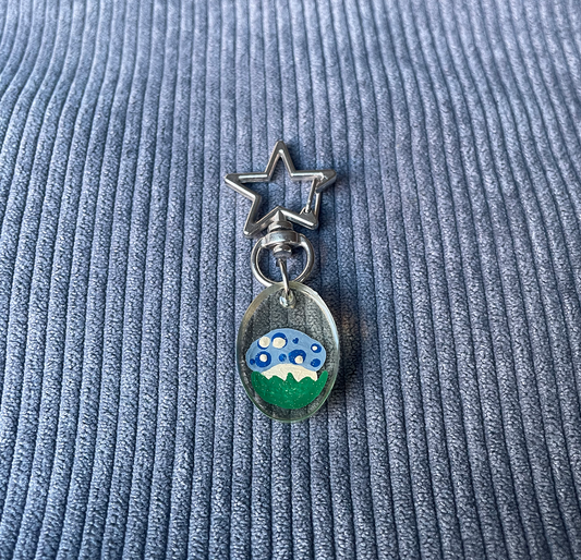 Single Mushroom Keychain