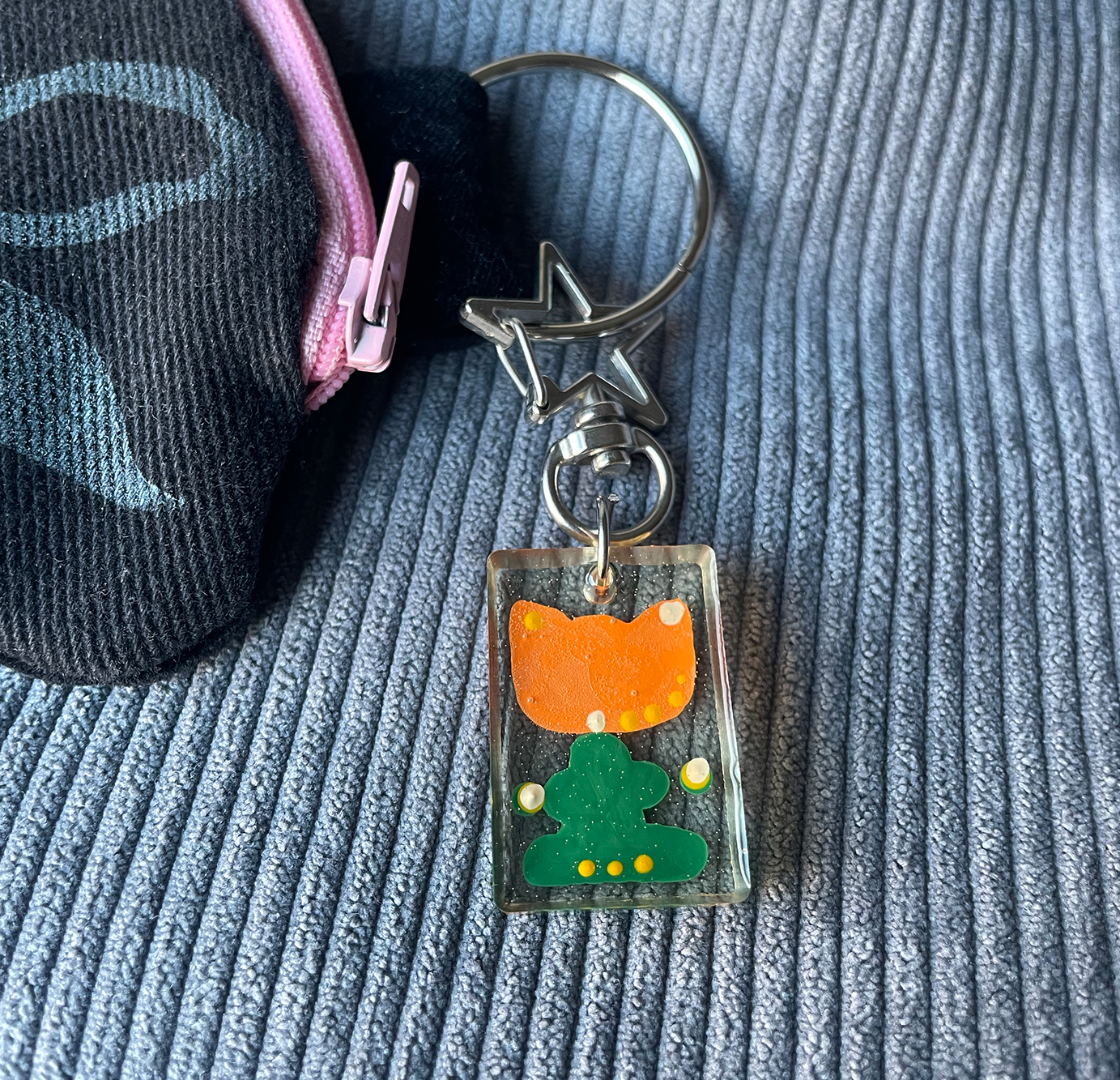 Orange Tulip Keychain