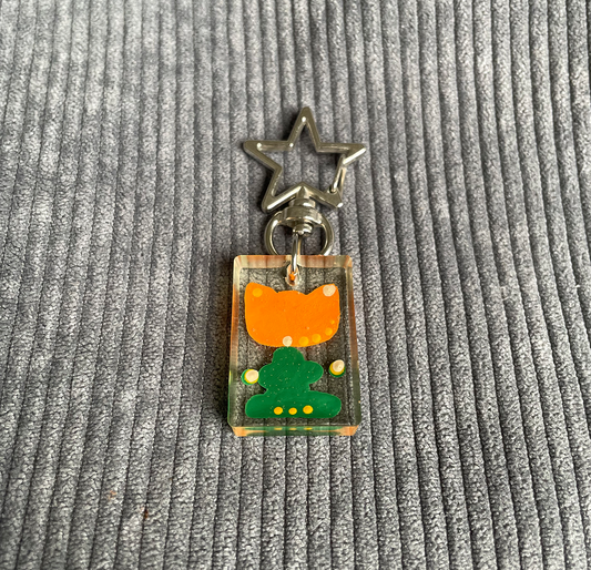 Orange Tulip Keychain