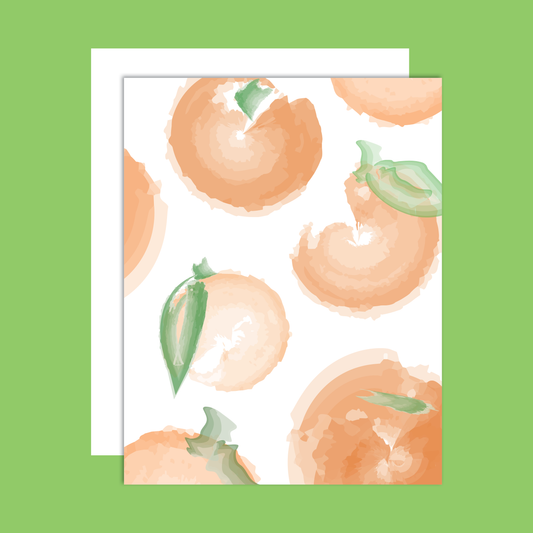 Watercolour orange card