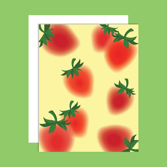 Soft strawberries card