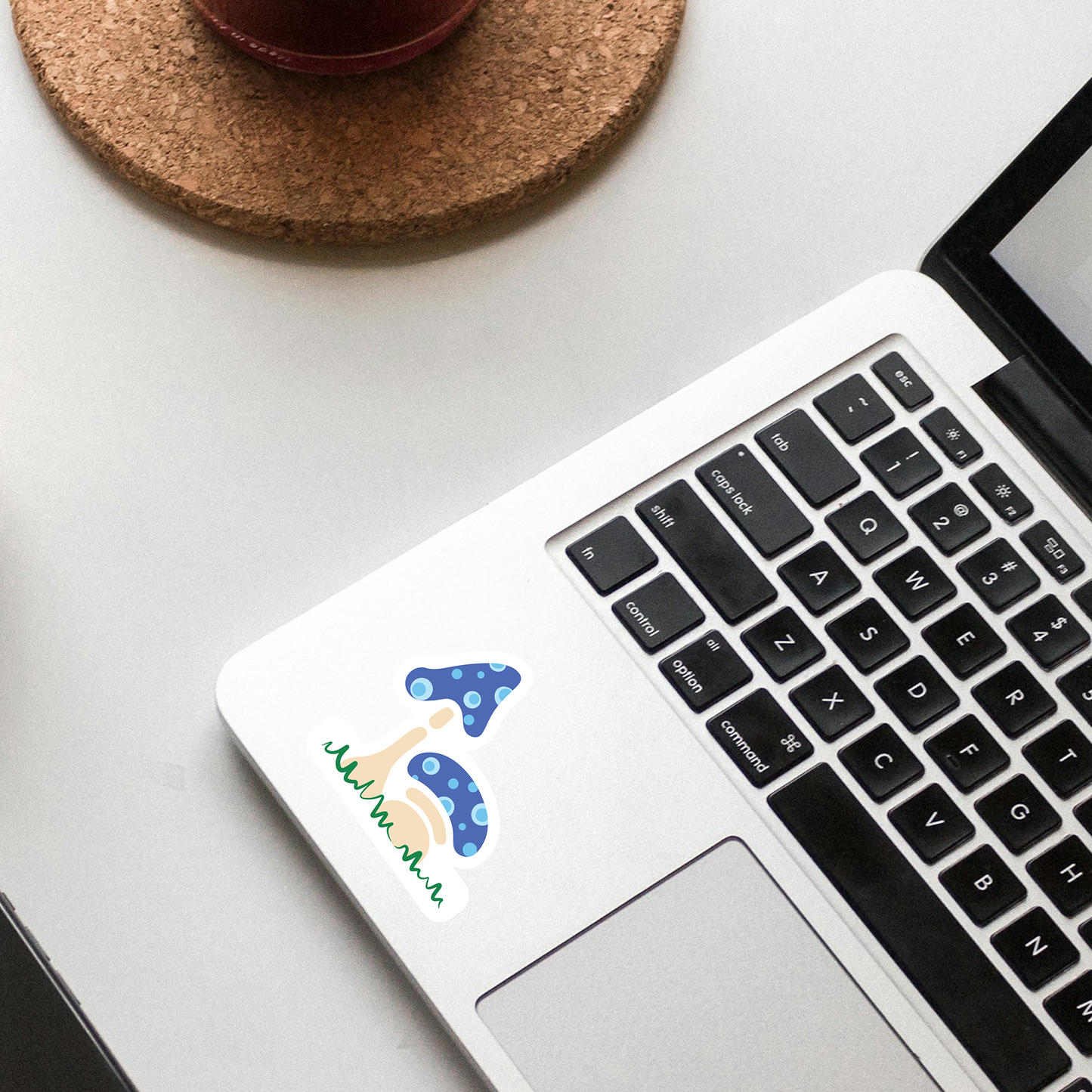 Blue mushroom sticker