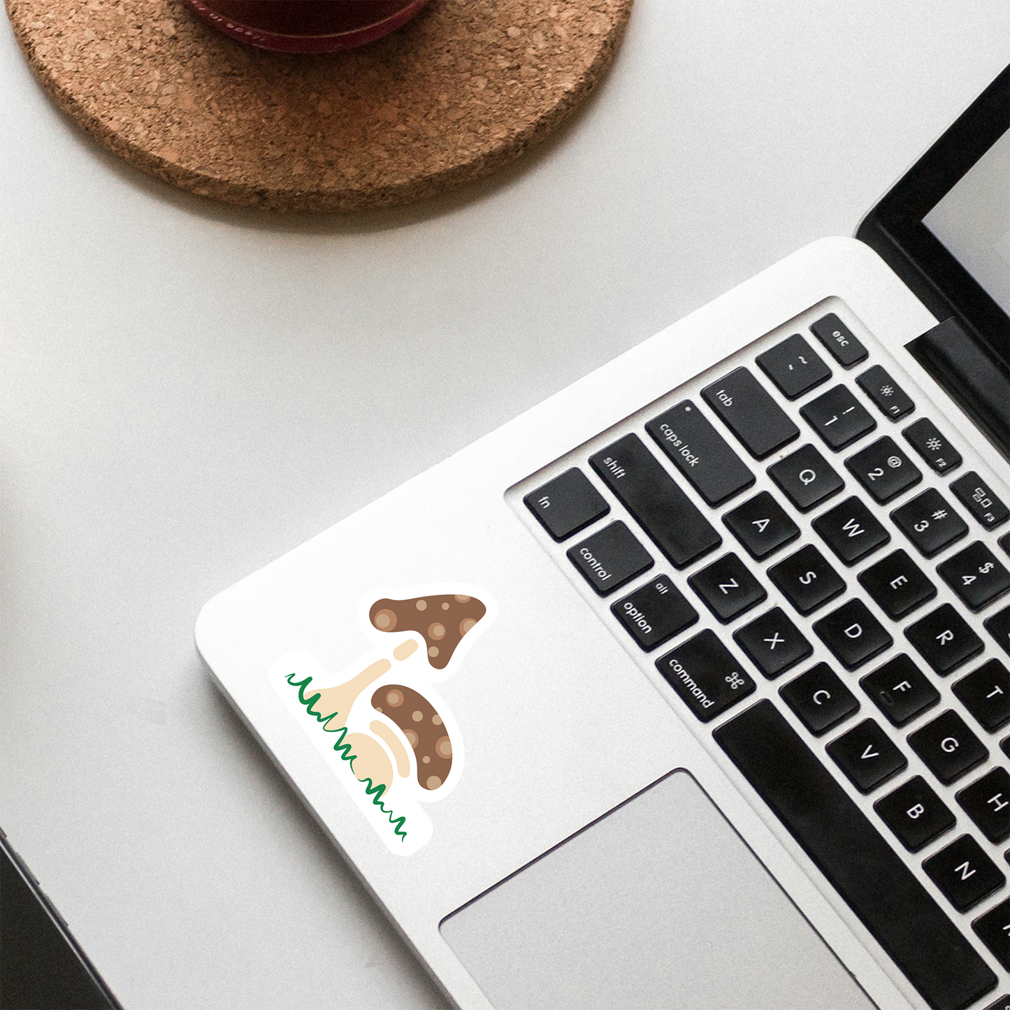 Brown mushroom sticker