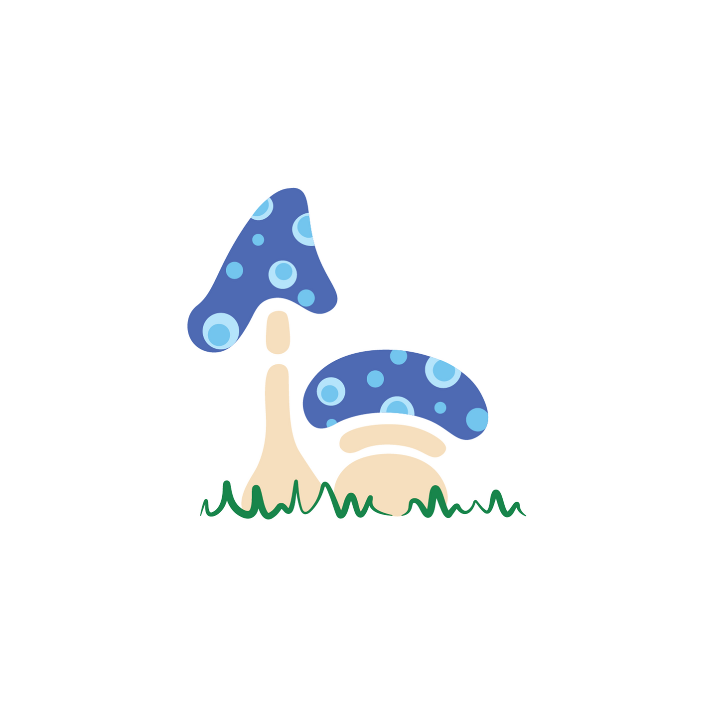 Blue mushroom sticker
