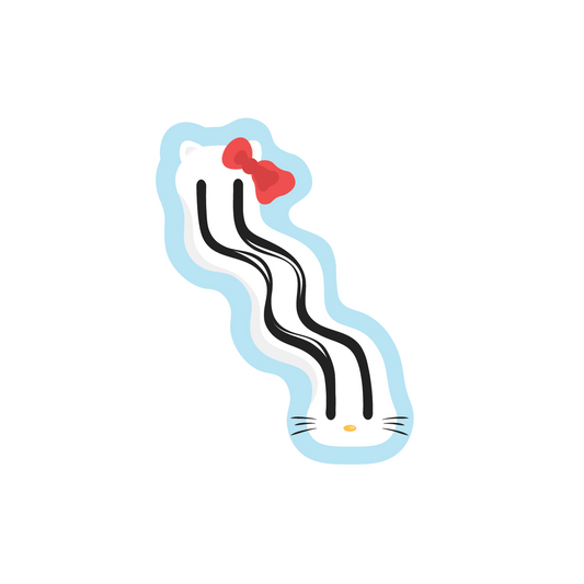 Wavy kitty sticker