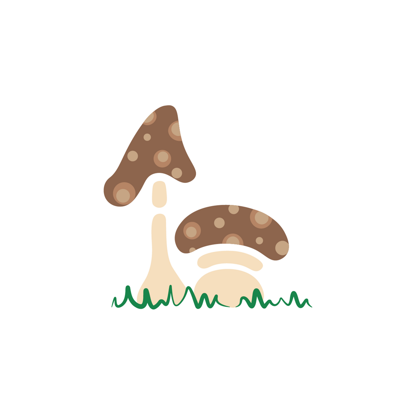 Brown mushroom sticker