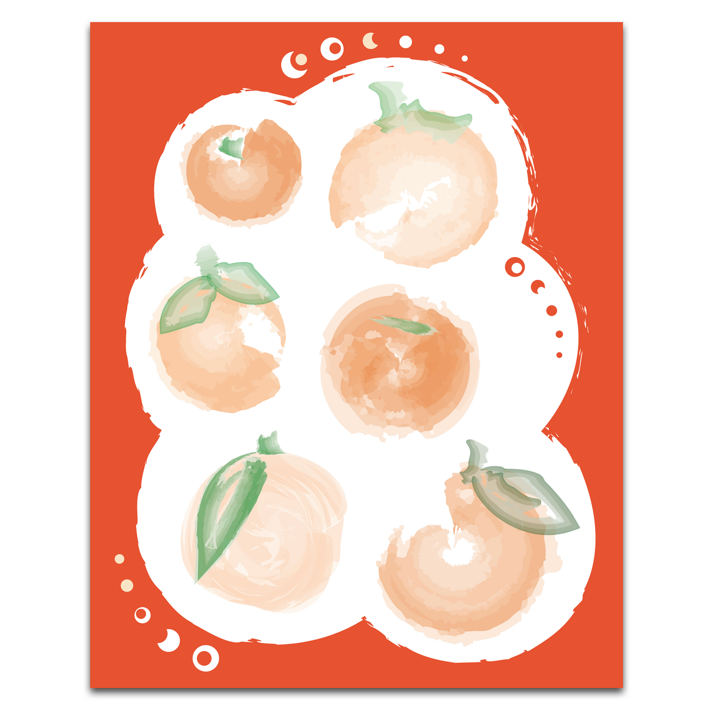 Watercolour oranges poster