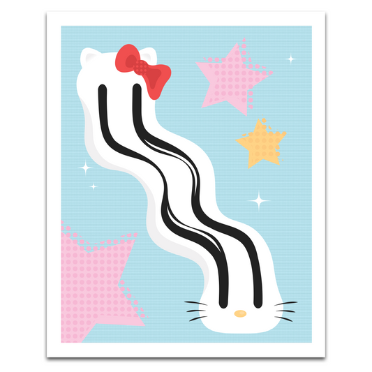 Wavy kitty poster