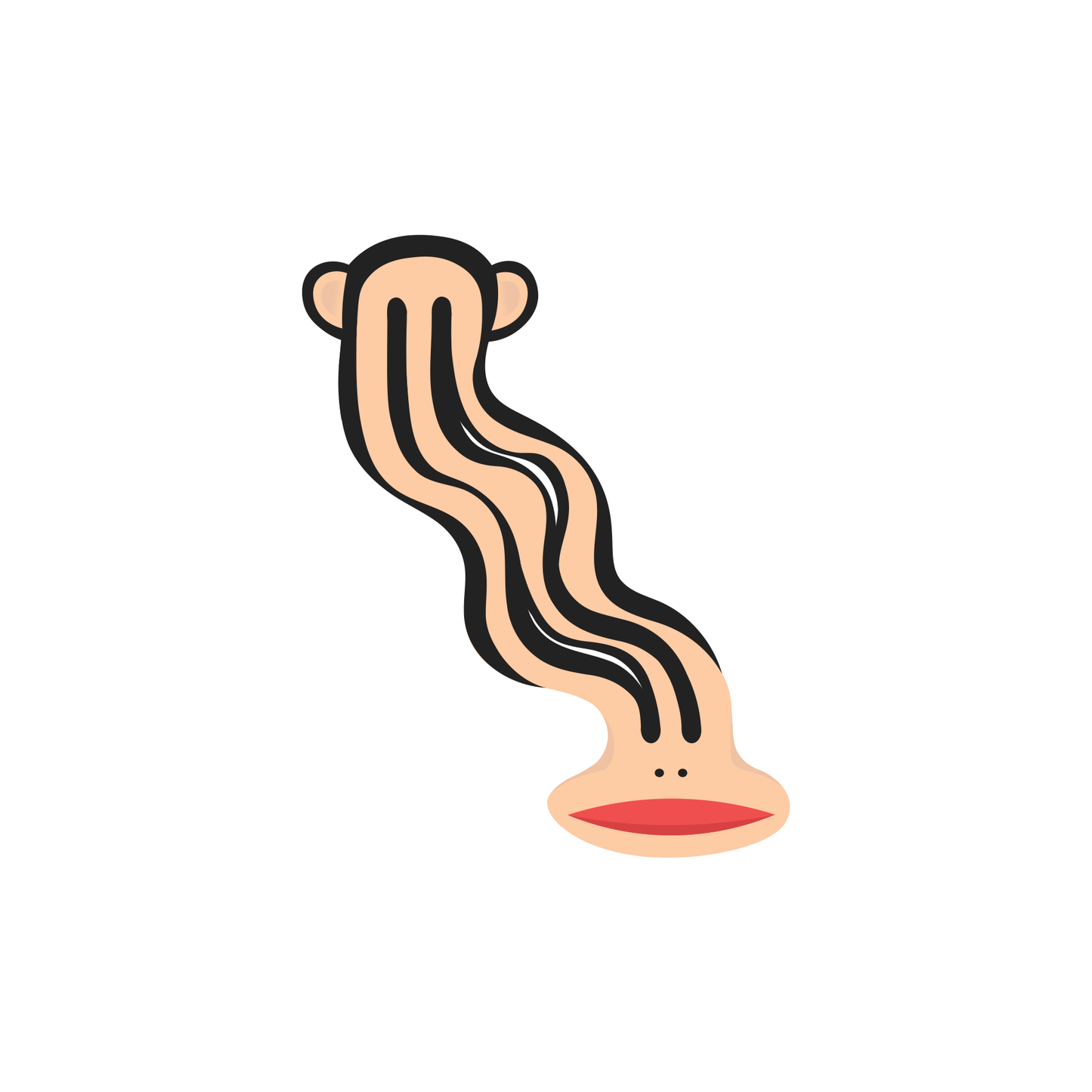 Wavy monkey sticker