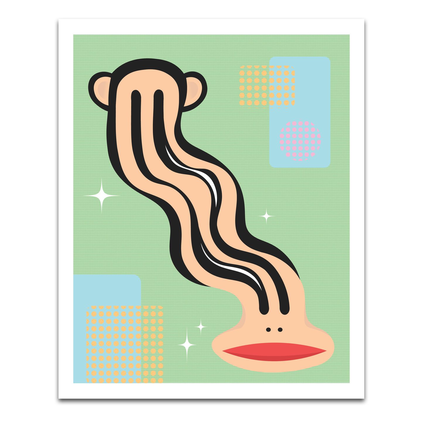 Wavy monkey poster