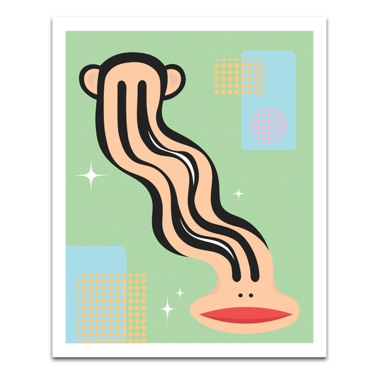 Wavy monkey poster