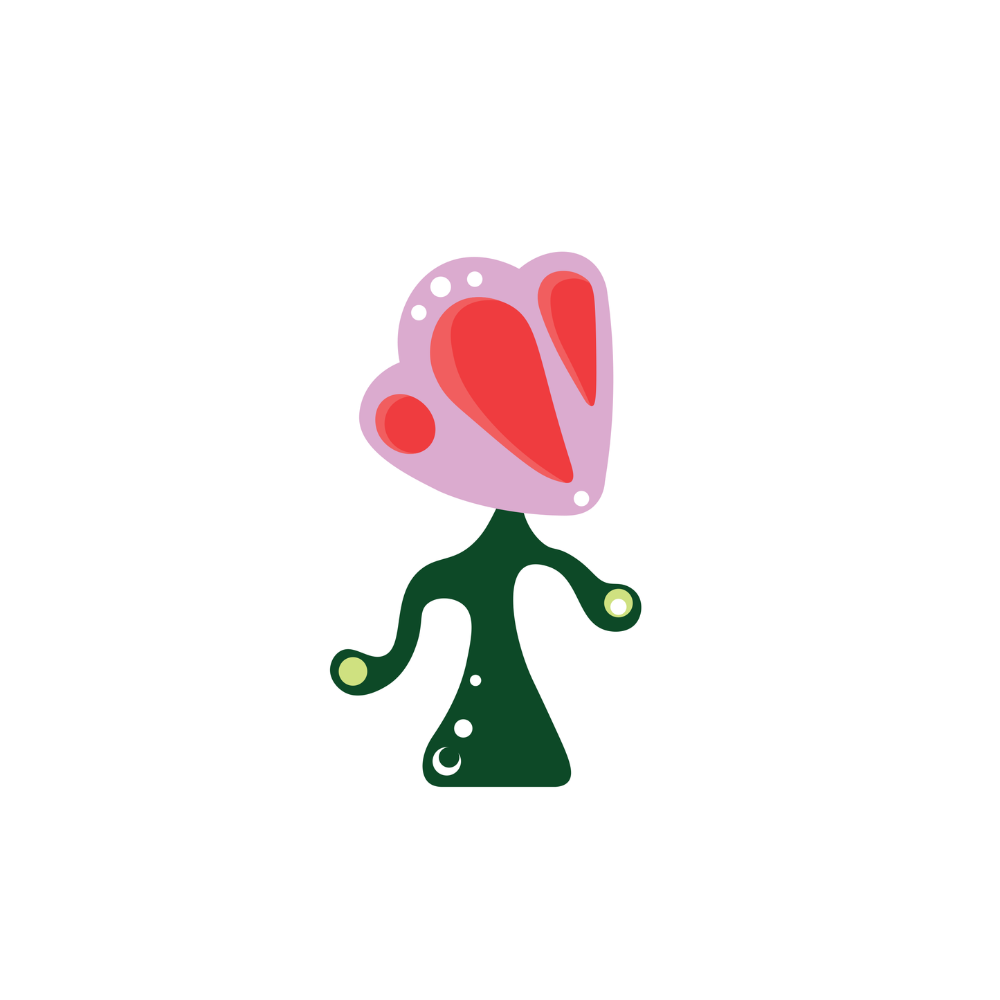 Pink flower sticker