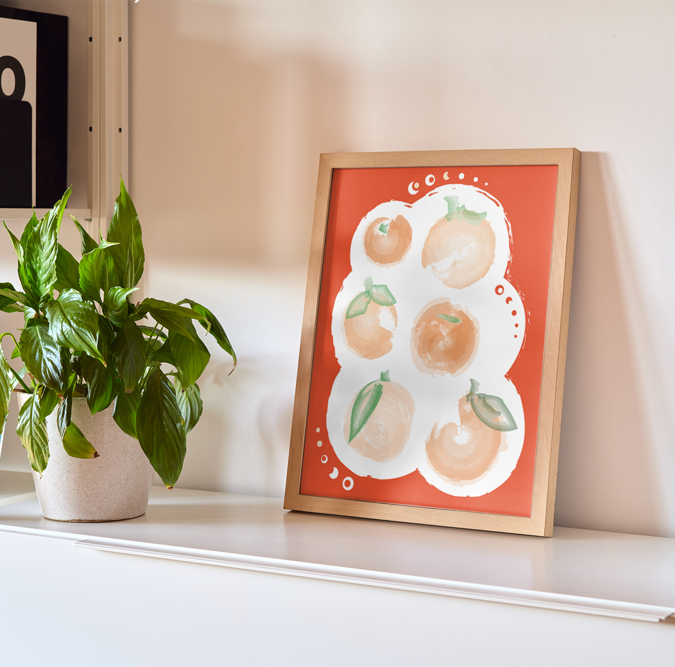 Watercolour oranges poster